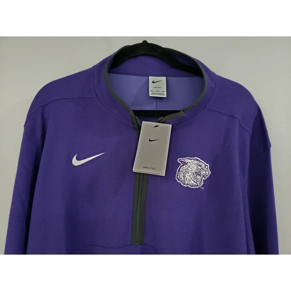 NEW SIZE MENS 2XL XXL Nike KANSAS STATE WILDCATS Quarter Zip Pullover SHIRT NCAA